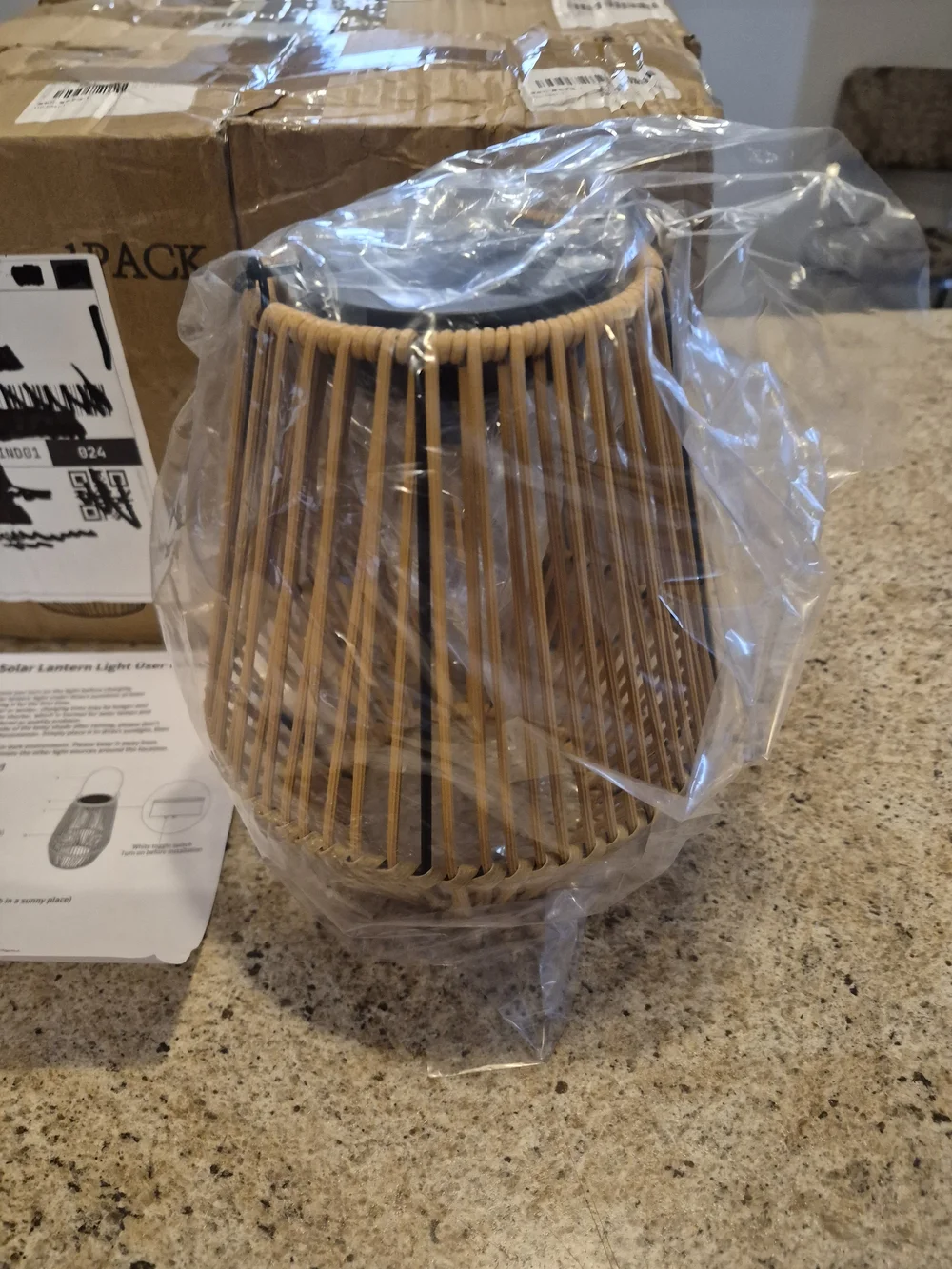 Woven Bamboo Lantern - Natural Brown Decorative Lantern. Lot Of 4